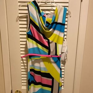 ~NWT~ Calvin Klein Colorful Color Block Dress - Women’s Size 4
